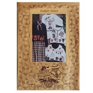 Sewing Crafting Pattern Unused Kindred Spirits Womens Folk Art Jacket Appliques